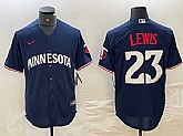 Men's Minnesota Twins #23 Royce Lewis Navy Cool Base Stitched Baseball Jersey,baseball caps,new era cap wholesale,wholesale hats